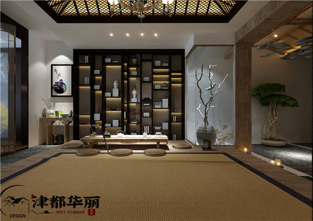 银川会所装修设计项目|津都华丽设计