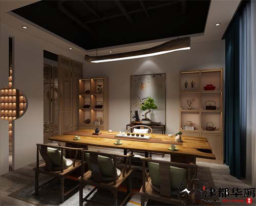 银川茶楼装修设计项目|津都华丽设计