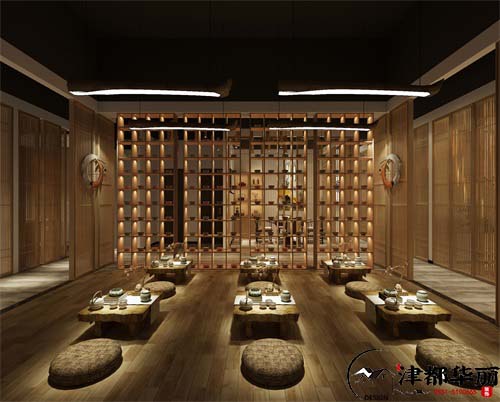 银川茶楼装修设计项目|津都华丽设计