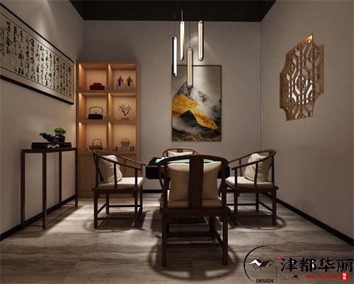银川茶楼装修设计项目|津都华丽设计