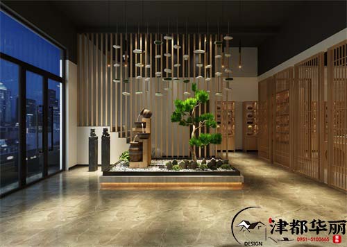 银川茶楼装修设计项目|津都华丽设计