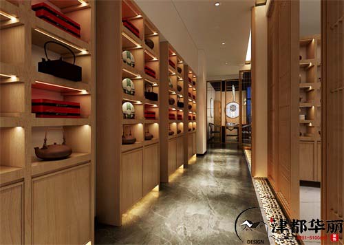 银川茶楼装修设计项目|津都华丽设计