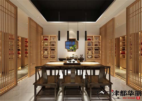 银川茶楼装修设计项目|津都华丽设计