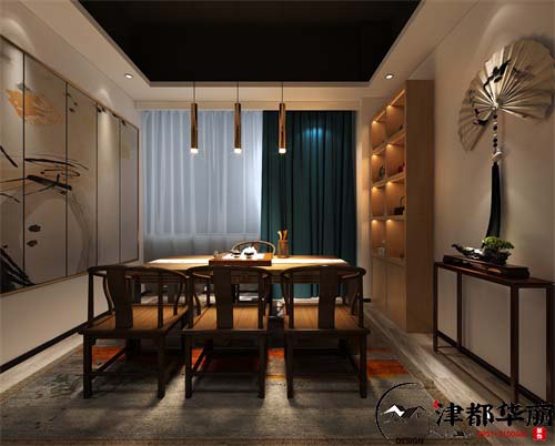 银川茶楼装修设计项目|津都华丽设计