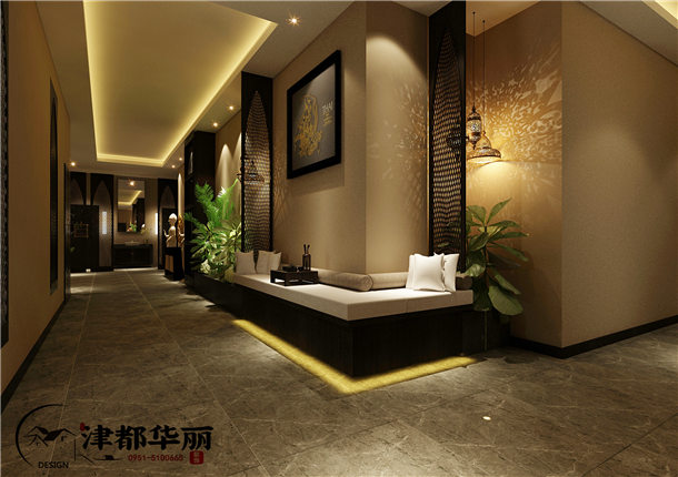 银川养生会所装修设计项目|津都华丽设计