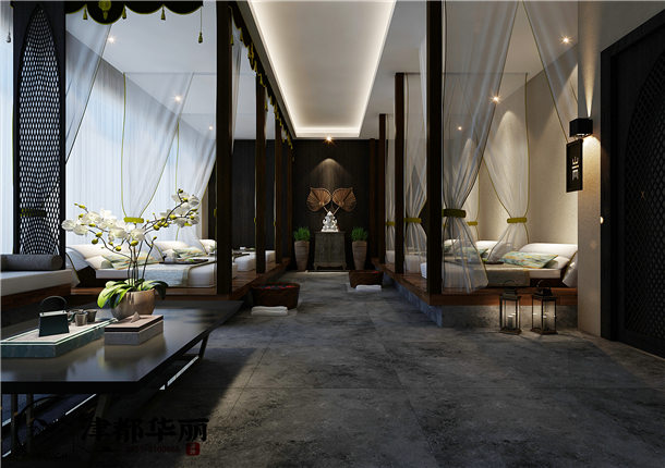 银川养生会所装修设计项目|津都华丽设计