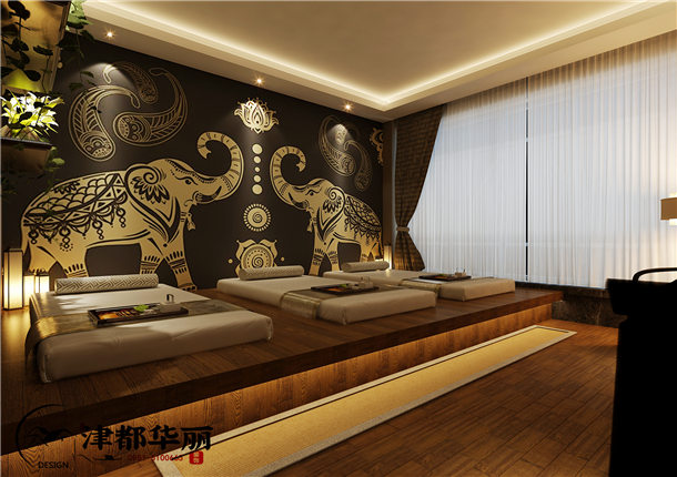 银川养生会所装修设计项目|津都华丽设计