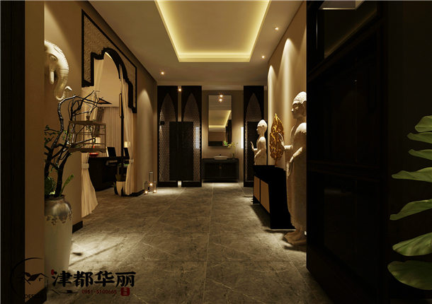 银川养生会所装修设计项目|津都华丽设计