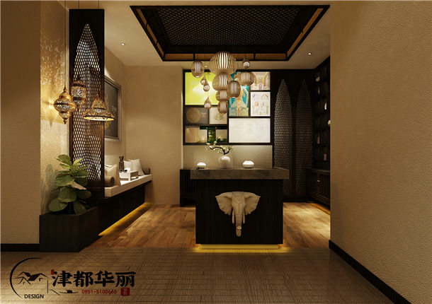 银川养生会所装修设计项目|津都华丽设计