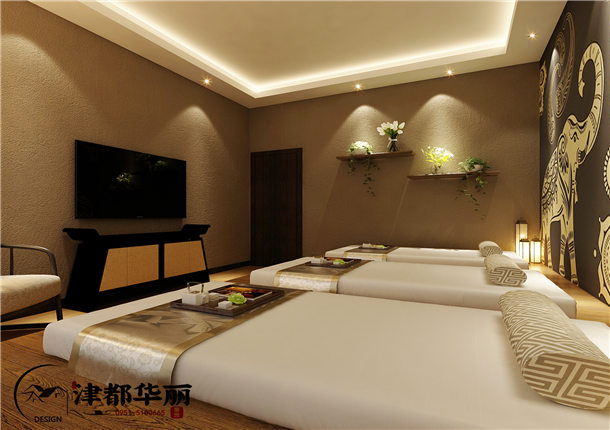 银川养生会所装修设计项目|津都华丽设计