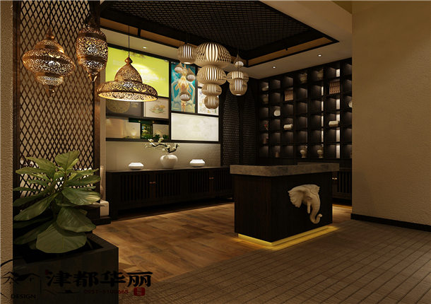银川养生会所装修设计项目|津都华丽设计