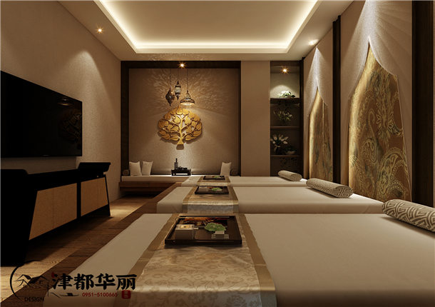 银川养生会所装修设计项目|津都华丽设计