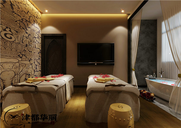 银川养生会所装修设计项目|津都华丽设计