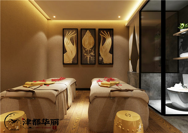 银川养生会所装修设计项目|津都华丽设计