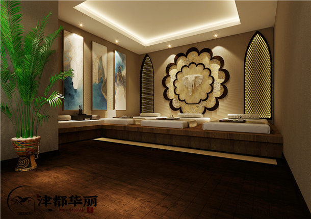 银川养生会所装修设计项目|津都华丽设计